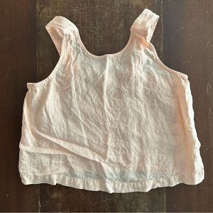 Lou & Grey linen wide strap crop tank